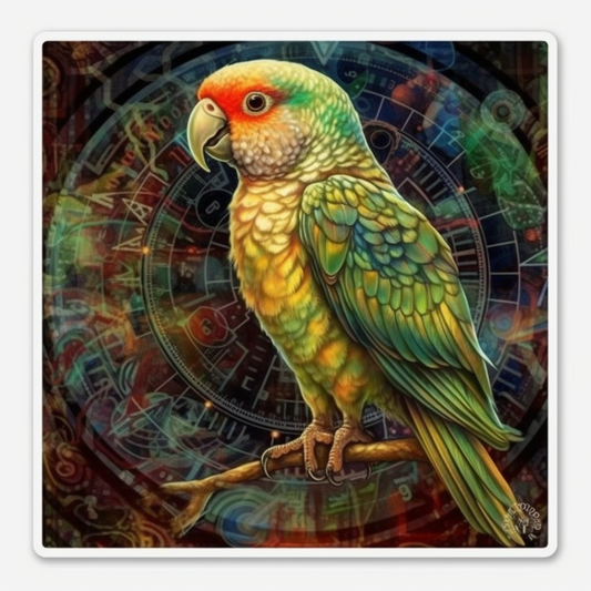 Quaker Parrot Vinyl Decal Sticker for Car, Laptop, Tumbler and more # 003770