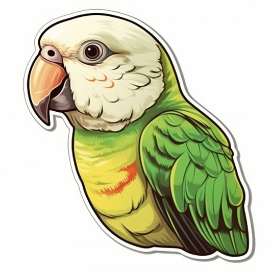 Quaker Parrot Vinyl Decal Sticker for Car, Laptop, Tumbler and more # 003776