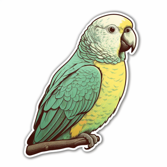 Quaker Parrot Vinyl Decal Sticker for Car, Laptop, Tumbler and more # 003779