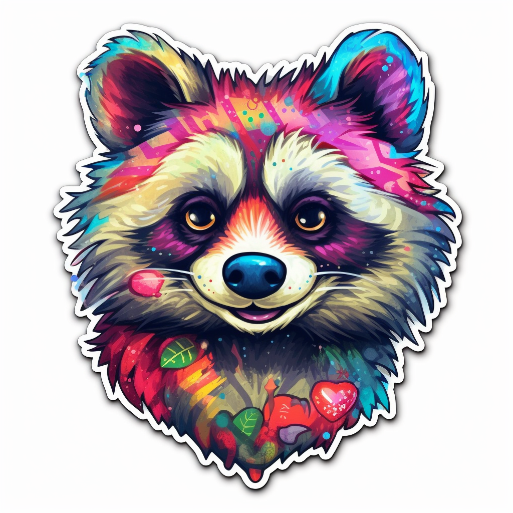 Raccoon Vinyl Decal Sticker for Car, Laptop, Tumbler and more # 007676
