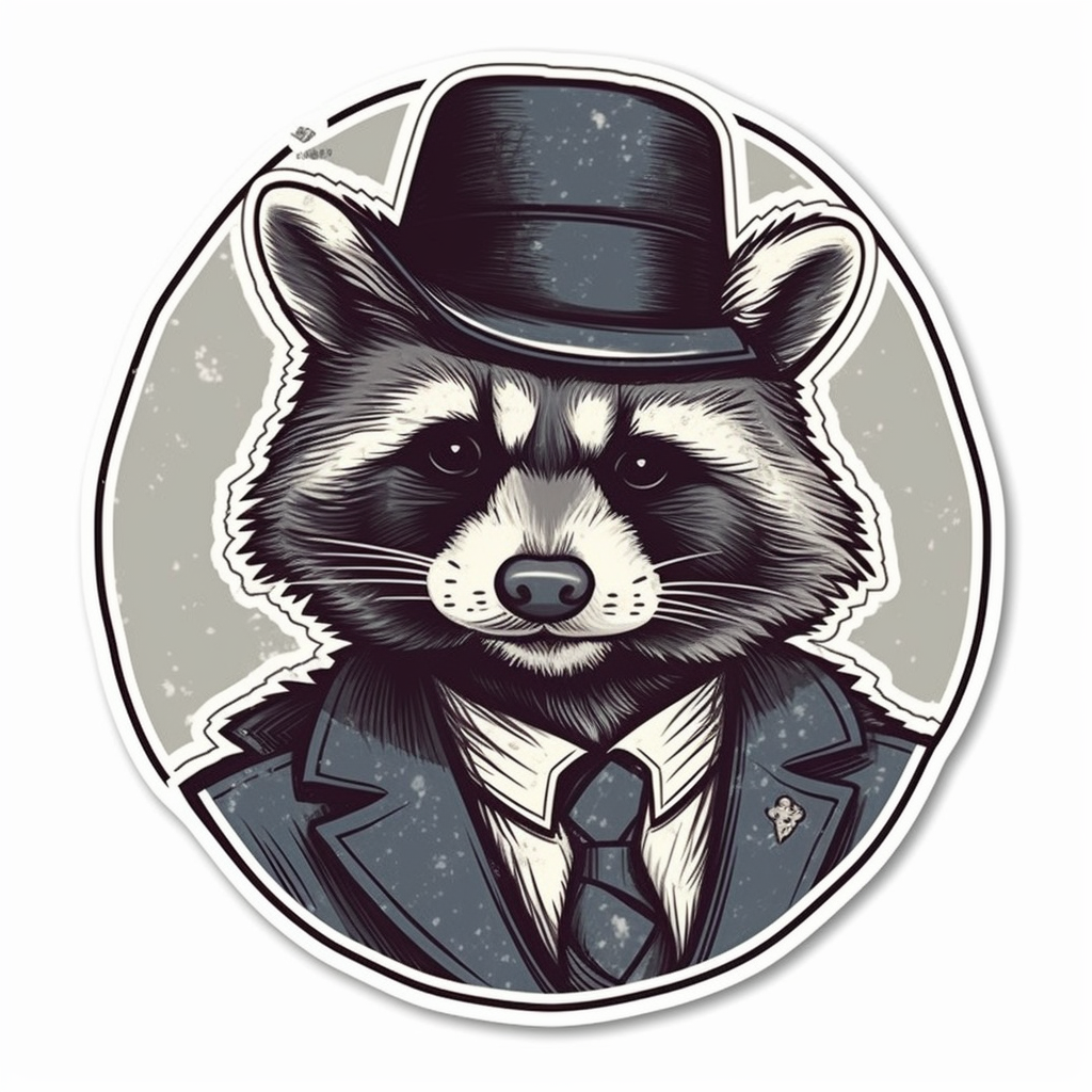 Raccoon Vinyl Decal Sticker for Car, Laptop, Tumbler and more # 007680