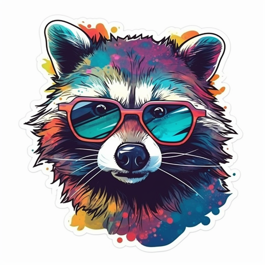 Raccoon Vinyl Decal Sticker for Car, Laptop, Tumbler and more # 007712