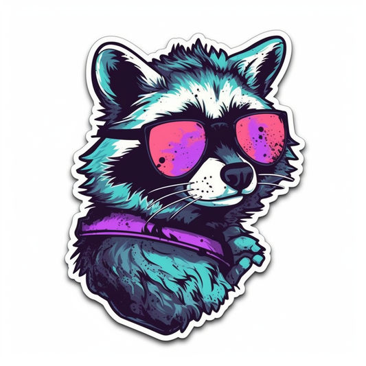 Raccoon Vinyl Decal Sticker for Car, Laptop, Tumbler and more # 007714