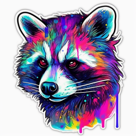 Raccoon Vinyl Decal Sticker for Car, Laptop, Tumbler and more # 007711