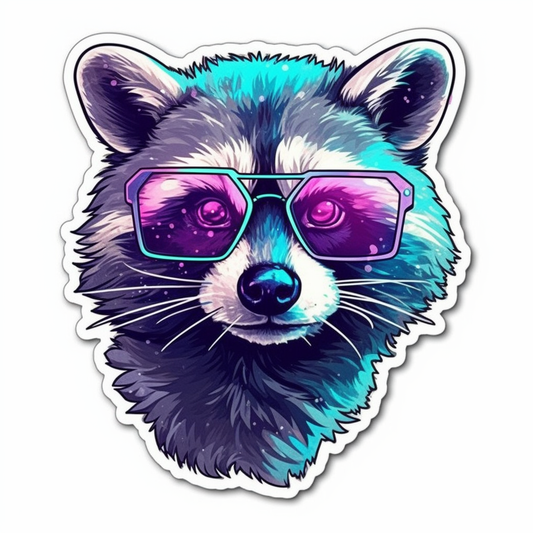 Raccoon Vinyl Decal Sticker for Car, Laptop, Tumbler and more # 007713