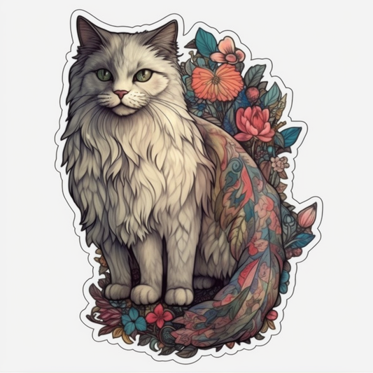 Ragdoll Cat Vinyl Decal Sticker for Car, Laptop, Tumbler and more # 003871