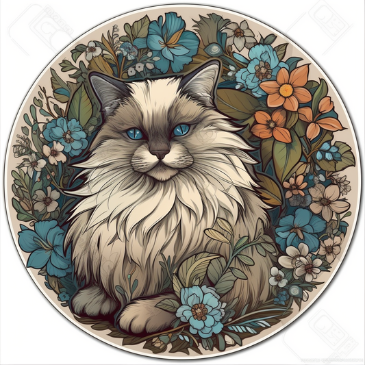 Ragdoll Cat Vinyl Decal Sticker for Car, Laptop, Tumbler and more # 003875