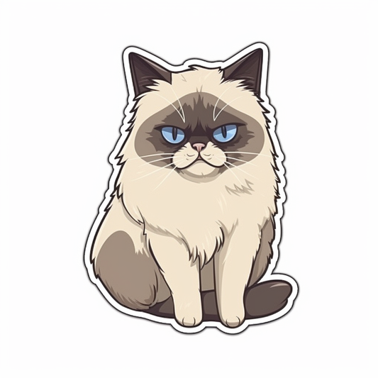 Ragdoll Cat Vinyl Decal Sticker for Car, Laptop, Tumbler and more # 003851
