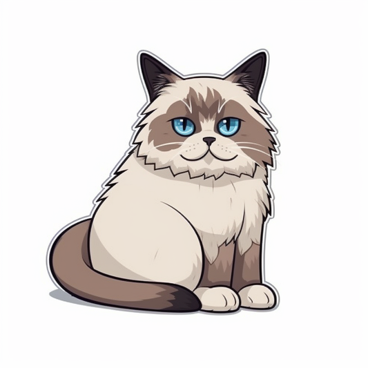 Ragdoll Cat Vinyl Decal Sticker for Car, Laptop, Tumbler and more # 003860