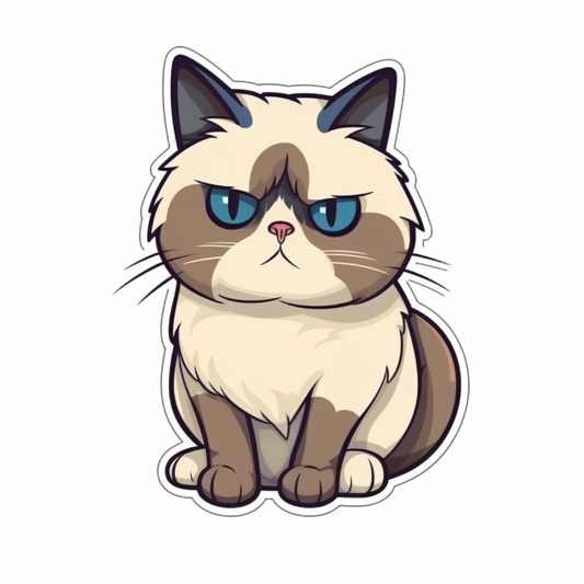 Ragdoll Cat Vinyl Decal Sticker for Car, Laptop, Tumbler and more # 003858