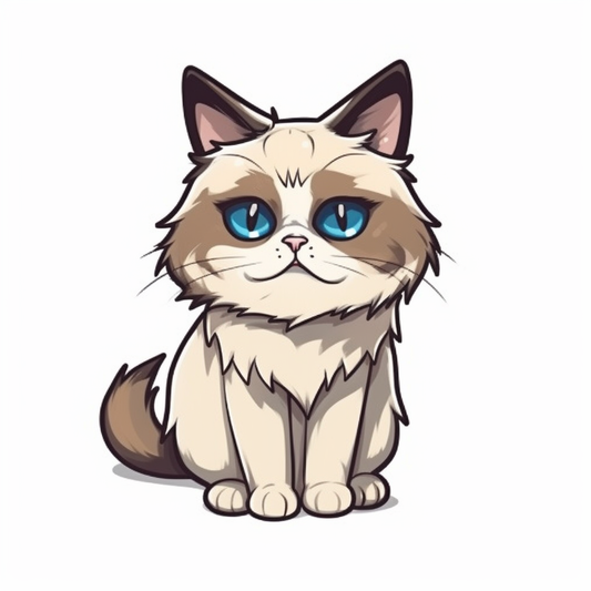 Ragdoll Cat Vinyl Decal Sticker for Car, Laptop, Tumbler and more # 003862