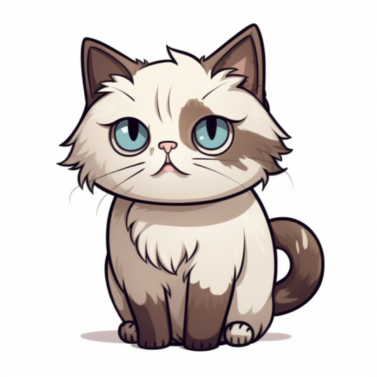 Ragdoll Cat Vinyl Decal Sticker for Car, Laptop, Tumbler and more # 003861