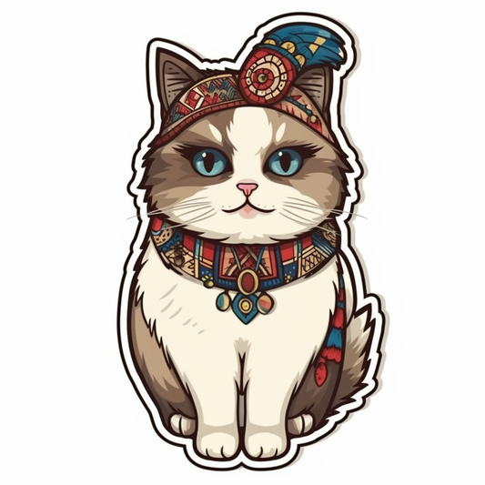 Ragdoll Cat Vinyl Decal Sticker for Car, Laptop, Tumbler and more # 003874