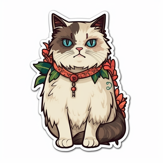 Ragdoll Cat Vinyl Decal Sticker for Car, Laptop, Tumbler and more # 003877