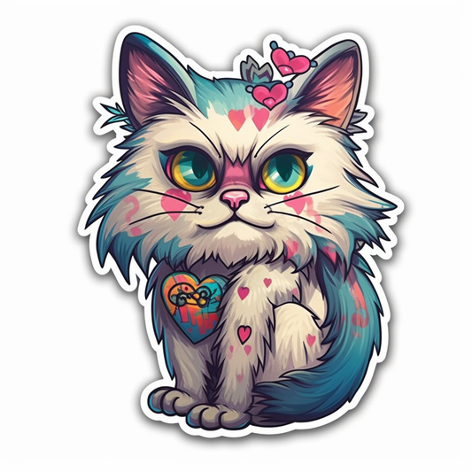 Ragdoll Cat Vinyl Decal Sticker for Car, Laptop, Tumbler and more # 003879