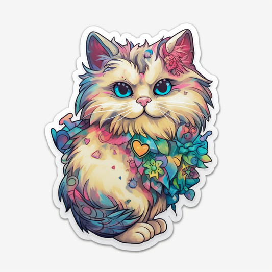 Ragdoll Cat Vinyl Decal Sticker for Car, Laptop, Tumbler and more # 003886