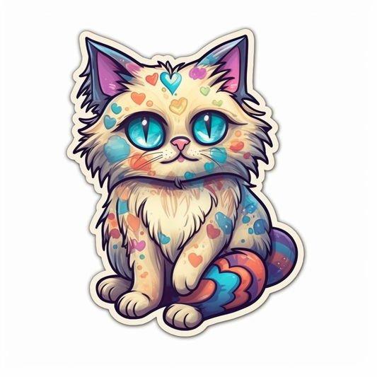 Ragdoll Cat Vinyl Decal Sticker for Car, Laptop, Tumbler and more # 003885