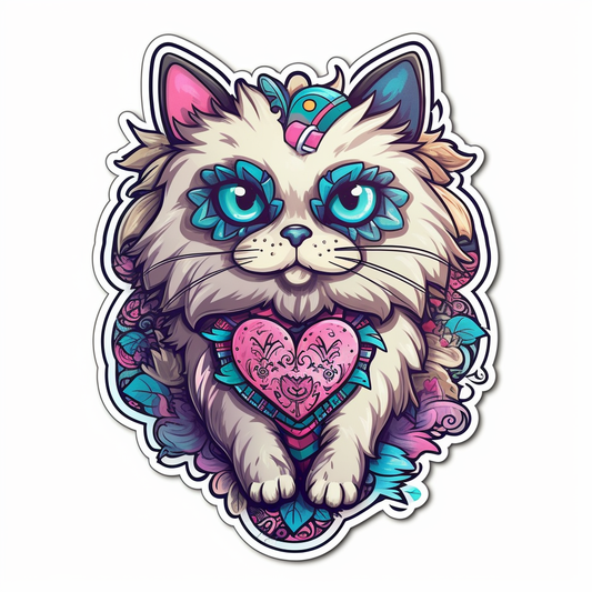 Ragdoll Cat Vinyl Decal Sticker for Car, Laptop, Tumbler and more # 003884
