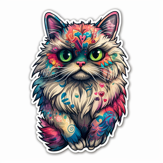 Ragdoll Cat Vinyl Decal Sticker for Car, Laptop, Tumbler and more # 003919