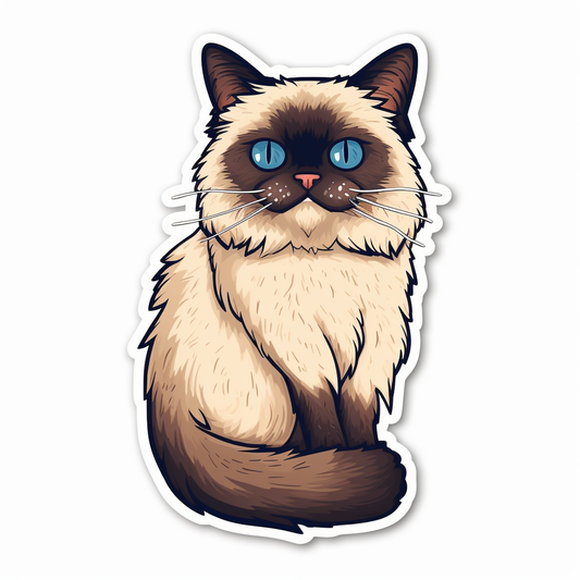 Ragdoll Cat Vinyl Decal Sticker for Car, Laptop, Tumbler and more # 003887