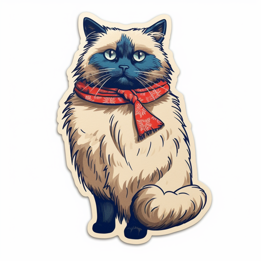 Ragdoll Cat Vinyl Decal Sticker for Car, Laptop, Tumbler and more # 003894