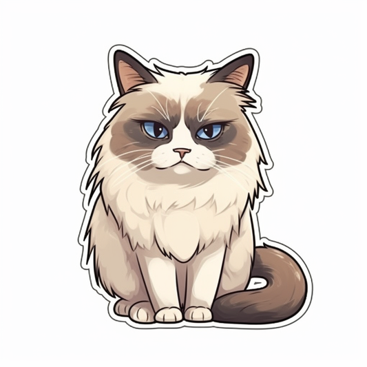Ragdoll Cat Vinyl Decal Sticker for Car, Laptop, Tumbler and more # 003898