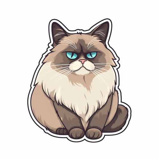Ragdoll Cat Vinyl Decal Sticker for Car, Laptop, Tumbler and more # 003897