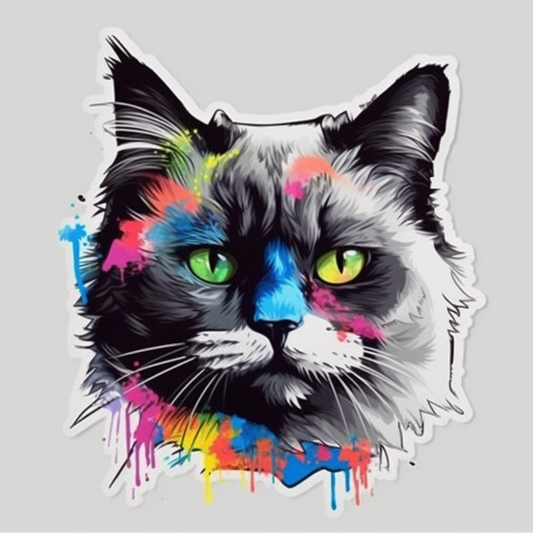 Ragdoll Cat Vinyl Decal Sticker for Car, Laptop, Tumbler and more # 003892