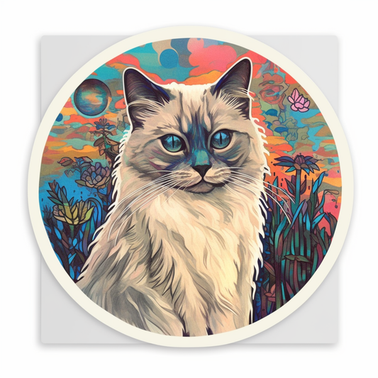 Ragdoll Cat Vinyl Decal Sticker for Car, Laptop, Tumbler and more # 003893