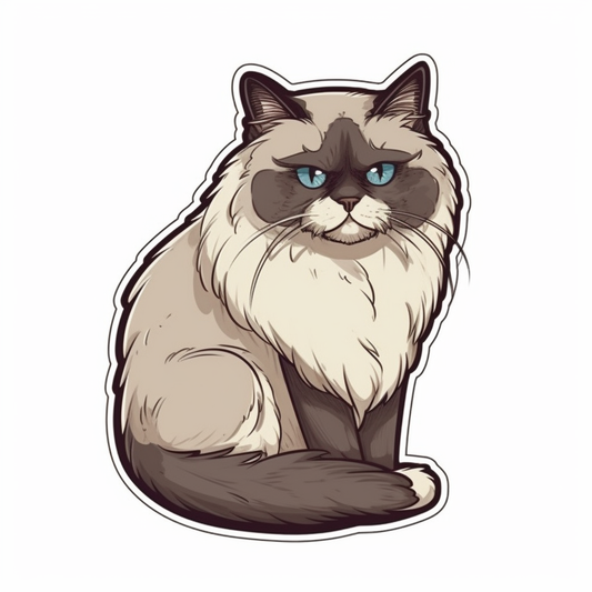 Ragdoll Cat Vinyl Decal Sticker for Car, Laptop, Tumbler and more # 003896