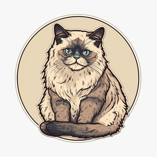 Ragdoll Cat Vinyl Decal Sticker for Car, Laptop, Tumbler and more # 003899