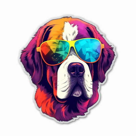 Saint Bernard Dog Vinyl Decal Sticker for Car, Laptop, Tumbler and more # 004055