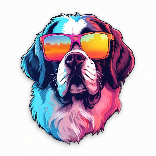 Saint Bernard Dog Vinyl Decal Sticker for Car, Laptop, Tumbler and more # 004052