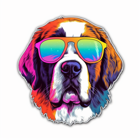 Saint Bernard Dog Vinyl Decal Sticker for Car, Laptop, Tumbler and more # 004058