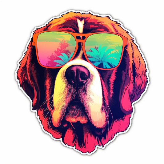 Saint Bernard Dog Vinyl Decal Sticker for Car, Laptop, Tumbler and more # 004059