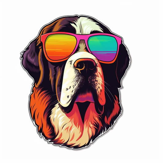 Saint Bernard Dog Vinyl Decal Sticker for Car, Laptop, Tumbler and more # 004056