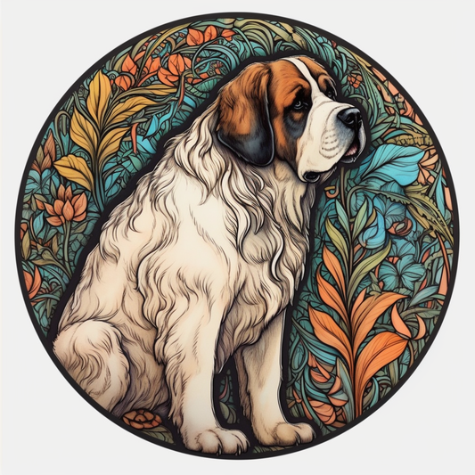 Saint Bernard Dog Vinyl Decal Sticker for Car, Laptop, Tumbler and more # 004077