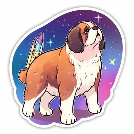 Saint Bernard Dog Vinyl Decal Sticker for Car, Laptop, Tumbler and more # 007398