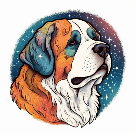 Saint Bernard Dog Vinyl Decal Sticker for Car, Laptop, Tumbler and more # 007406