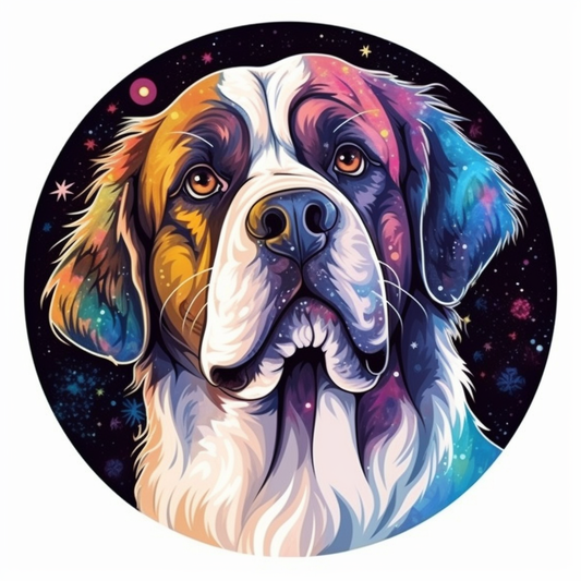 Saint Bernard Dog Vinyl Decal Sticker for Car, Laptop, Tumbler and more # 007407