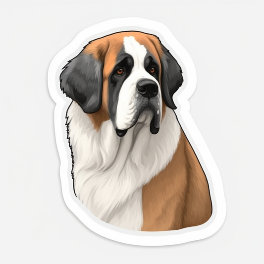 Saint Bernard Dog Vinyl Decal Sticker for Car, Laptop, Tumbler and more # 007400