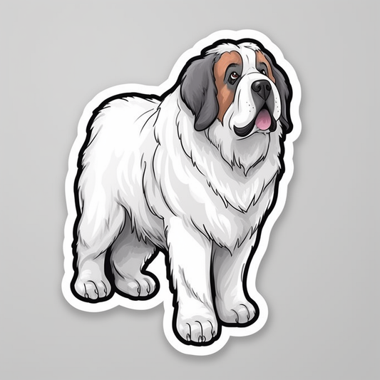 Saint Bernard Dog Vinyl Decal Sticker for Car, Laptop, Tumbler and more # 007391
