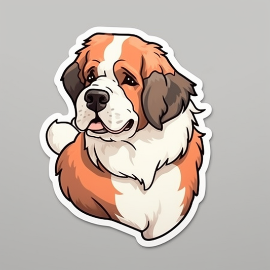 Saint Bernard Dog Vinyl Decal Sticker for Car, Laptop, Tumbler and more # 007395