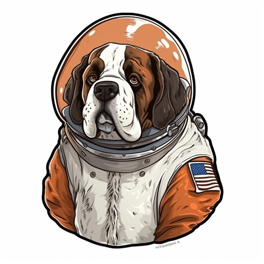 Saint Bernard Dog Vinyl Decal Sticker for Car, Laptop, Tumbler and more # 004069