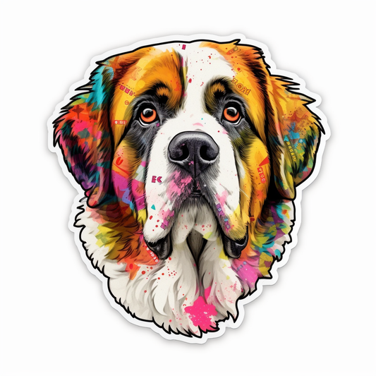 Saint Bernard Dog Vinyl Decal Sticker for Car, Laptop, Tumbler and more # 004079