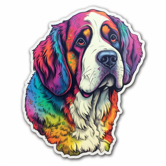 Saint Bernard Dog Vinyl Decal Sticker for Car, Laptop, Tumbler and more # 004080