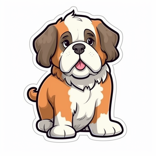 Saint Bernard Dog Vinyl Decal Sticker for Car, Laptop, Tumbler and more # 004081