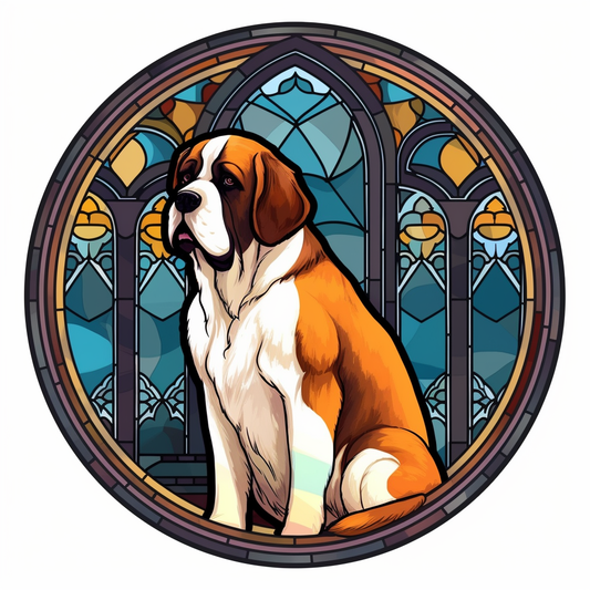 Saint Bernard Dog Vinyl Decal Sticker for Car, Laptop, Tumbler and more # 004053