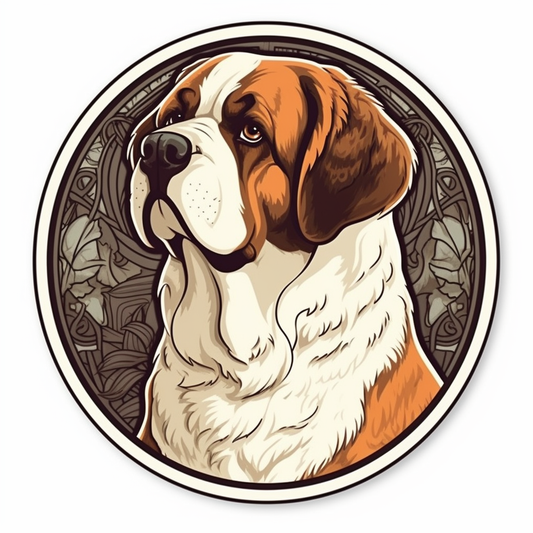 Saint Bernard Dog Vinyl Decal Sticker for Car, Laptop, Tumbler and more # 004054