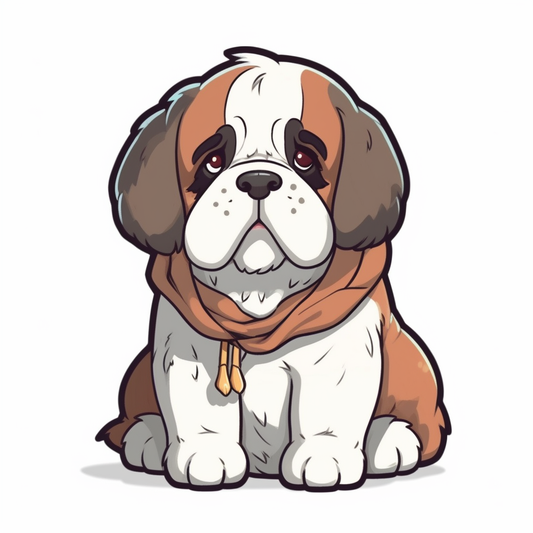 Saint Bernard Dog Vinyl Decal Sticker for Car, Laptop, Tumbler and more # 004078